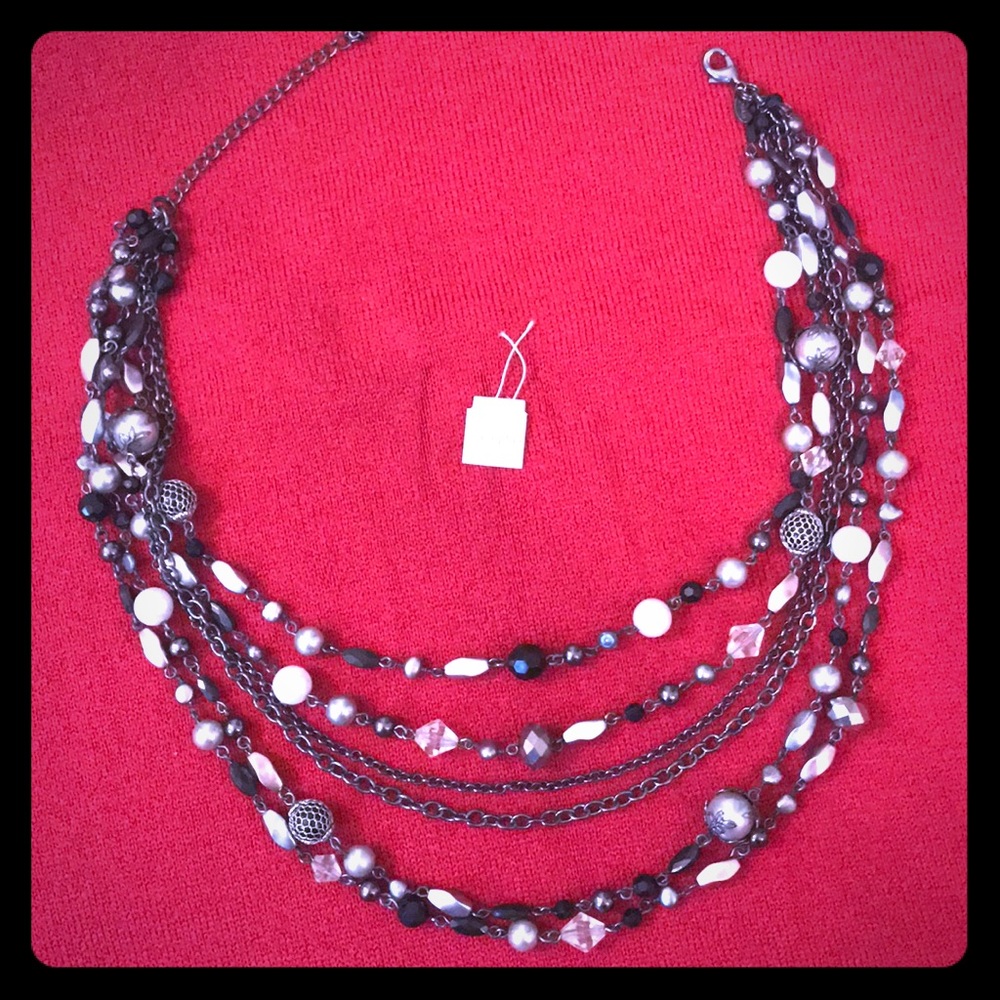 Lia Sophia beaded statement necklace!